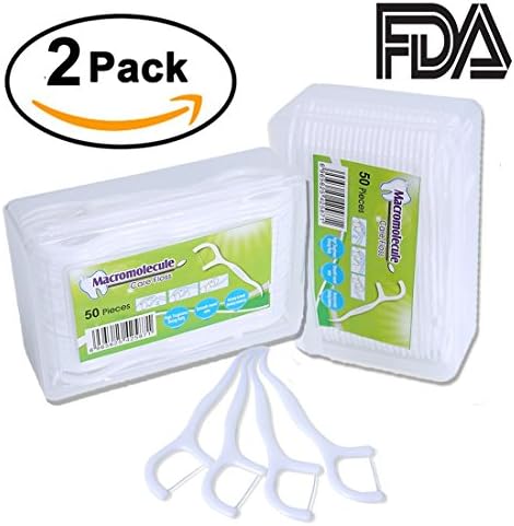 Floss Picks, Ultra Silky Dental Floss Threader Toothpicks for Teeth, Sensitive Tooth Picks Flossing Picks Flosser Stick with Travel Case for Kid Adult Teeth Cleaning (100 counts, Pack of 2)