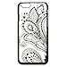 iPhone 6 Case,iPhone 6s Case,LUOLNH Black Henna White Floral Paisley Flower Mandala Matte Hard Clear Case Cover for Apple iPhone 6/6s 4.7 inch Screen