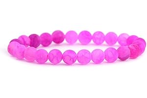 Justinstones Gem Semi Precious Gemstone 8mm Round Beads Stretch Bracelet 7 Inch Unisex