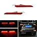 GTINTHEBOX (2) 3D Optic Red LED Rear Bumper Reflectors Brake Tail Light, Rear Fog Lighting Lamps Kit For Lexus RC NX IS-F or RX GX, etc