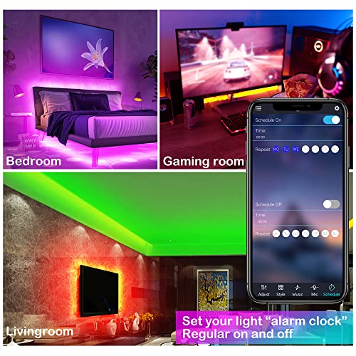 65.6ft/20m LED Lights, PHLSTYLE LED Lights Strip for Bedroom Music Sync