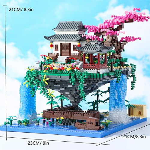 Yushinv - Juego de construcción de árbol de Cerezo con Caja de Regalo, música Original de Cerezo en Flor (Tipo: sinfonía), Kit de construcción de Luces de casa de árbol Sakura japonés, 3320 Piezas