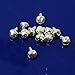 Dealglad® New 100pcs Jingle Small Bells Christmas Xams Wedding Decoration Beads Jewelry Findings Charms (Silver, 12mm)