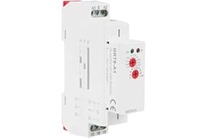 VINGVO Power On Delay Time Relay, Delay Timer Switch Grt8-A1 AC DC Contactor Isolator 12V~240V Mini Power On Delay Time Relay 35mm DIN Rail Type Time Relay 0.1S-10 Days