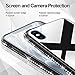 OCYCLONE iPhone Xs Max Case for Women Girl [ Tempered Glass ], Cute Pretty Glitter Diamond Rhinestone Bumper Protective Girly Glass Case for iPhone Xs Max 6.5 Inch for Girls Women - Purple Black
