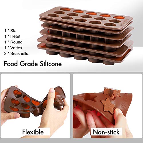 2 Kootek+Silicone+Chocolate+Chocolates+Decoration