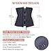 MISS MOLY Latex Waist Trainer Corset for Weight Loss Underbust Waist Shaper Sport Girdle Black
