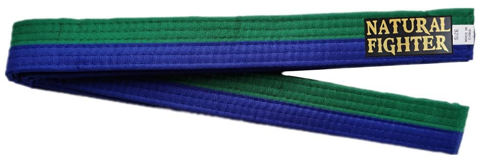 mmasport Karate Judo Aikido Taekwondo Belt for Martial Arts in Basic Cotton (Green/Blue, 280.00)