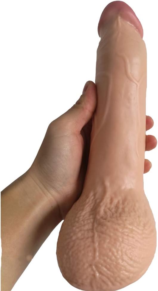 8.2 inch Soft Silicone Dîld.ɔ, Perfect Gift for Suction Cups (Skin Tone)