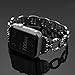 Valband for Apple Watch Band 38mm 42mm, Stainless Steel Bling Wristband Replacement Strap for Apple Watch Series 3 Series 2 Series 1 Nike+ Sport Edition (38mm, Black)