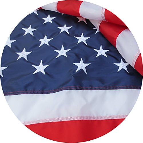 American Flag Embroidered 3x5 ft 100% Made in USA by Sietrip:Extremely Strong 420D Oxford Nylon Embroidered Stars Sewn Stripes,Sturdy Brass Grommets,Indoor/Outdoor, Withstands Tough Weather and Wind