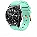 Midenso Bands for Samsung Gear S3 Frontier/Classic Watch Silicone Bracelet Rose Gold Buckle, Sports Silicone Band Strap Replacement Wristband for Samsung Gear S3 Frontier / S3 Classic (Teal-RGB)