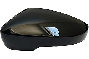 Car Rear Mirror Cover Shell Cap USA Model Compatible For VW Jetta MK6 2011 2018 Passat B7 2011 2015 Beetle 2012 2019(Black co