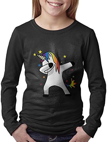 The Dabbing Unicorn 100% Cotton Long Sleeve Shirt For Unisex Youth