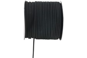 PAMIR TONG Black Faux Leather Cord for Jewelry Making 100 Yards 2.6mm Thin Suede String Rope for Bracelet DIY Crafting Cord for Necklace-Dream Catcher Supplies-Hat- Walking Stick