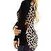 Chin's Women's Sexy Crewneck Leopard Long Sleeve T-shirts Tops (M)
