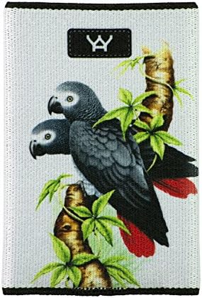 YaYwallet Unisex-Adult, Credit Card Holder, Minimalist Wallet, African Grey, Mini