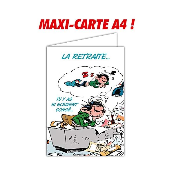Gaston Lagaffe Glmx 29 Grande Carte Retraite Grand Format Enveloppe Blanc Depart Repos Maxi Geante Franquin Compagnie