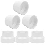 6Pack 2" x 1-1/2" PVC DWV Reducer Coupling Adapter