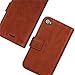 iPhone 4 case,iPhone 4s wallet Case, Wallet Leather Folio [ Slim Fit ] [ Heavy Duty Protection ] Soft TPU Back Kickstand Case for iPhone 4 / 4s with Magnetic Closure and Wrist Strap - Brown