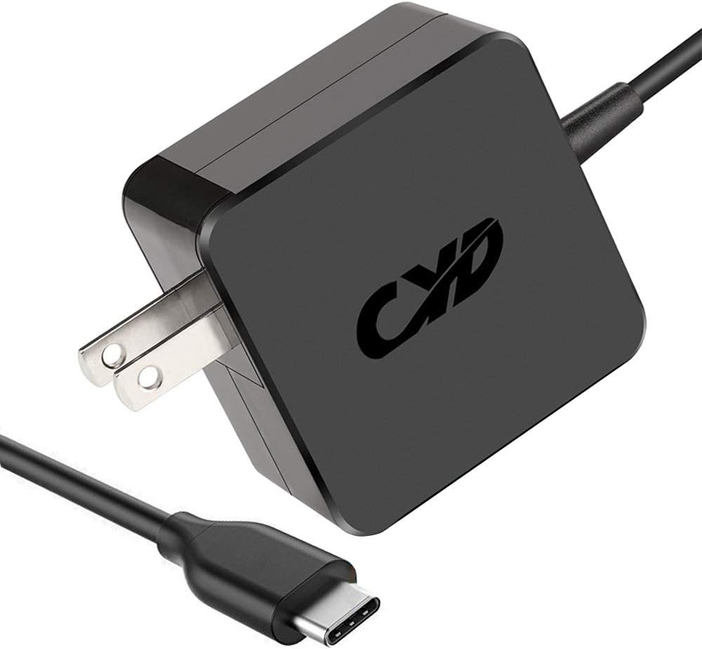 CYD 65W 45W USB Type-C PD Laptop Charger Compatible for MacBook pro a1534 emc2991 a1706 emc3071 asus Lenovo thinkpad-s2 Samsung 900x52 Yoga c930 Huawei matebook x pro Power Delivery Adapter Supply