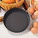 MZCH Bakeware 8 inch Nonstick & Quick Release Coating Loose Bottom Quiche Tart Pan, Tart Pie Pan, Round Tart Quiche Pan with Removable Base