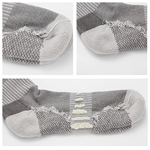 BUDERMMY Men's Socks 43-46 39-42 Hiking Socks Crew Sports Socks Padded Trekking Socks Cotton Breathable Running Socks Work Socks