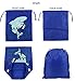 Shark Party Supplies Favors Bags for Kids Boys Girls, 10 Pack Drawstring Goodie Treat Bags for Birthday Party Gifts
