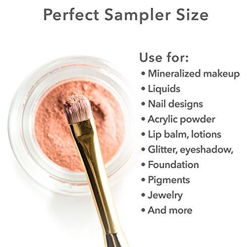 50 New, Clear Pot Jars - 5 Grams. Best Quality Plastic Cosmetic Containers for Makeup, Eye shadow - with Lids (Empty) - Thumbnail 3