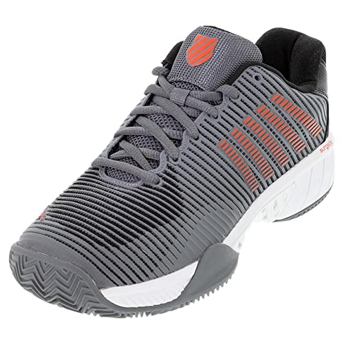K-Swiss Men's Hypercourt Express HB Tennis Shoe, Steel Gray/Jet