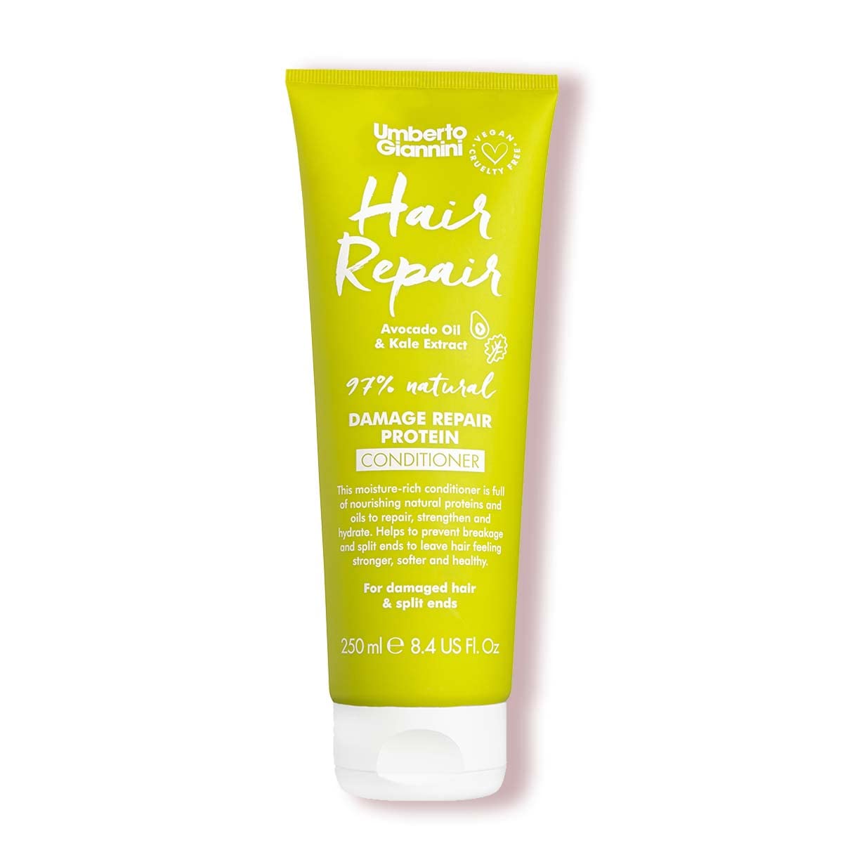 Umberto Giannini Hair Repair Protein Conditioner For Dry & Damaged Hair - Vegan and Cruelty Free 250ml