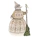 Enesco Jim Shore Heartwood Creek White Woodland Snowman with Broom Figurine, 8.5