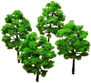 woooo® 25pcs Green Train Set Plastic Scenery Landscape Model Tree