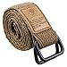 moonsix Canvas Web Belts for Men, Military Style D-ring Buckle Men's Belt, Khaki 2