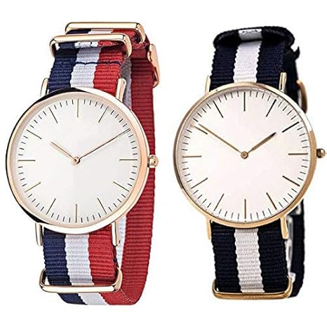 Shree Enterprise Analogue White Dial Combo Of 2 Womens & Girls Watch - SH-1001-DW-2C-red-black