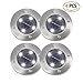 Solar Ground Lights PATHONOR 4 LED 4 Pack White Ray Pathway Landscape Flood Light Outdoor Water Resistant Dark Sensing Auto On/Off Lawn Garden Patio Yard Driveway Walkway Pool Area
