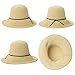 Womens Floppy Summer Sun Beach Straw Hats UPF Packable Bucket Cloche Hat 56-59cm Beige