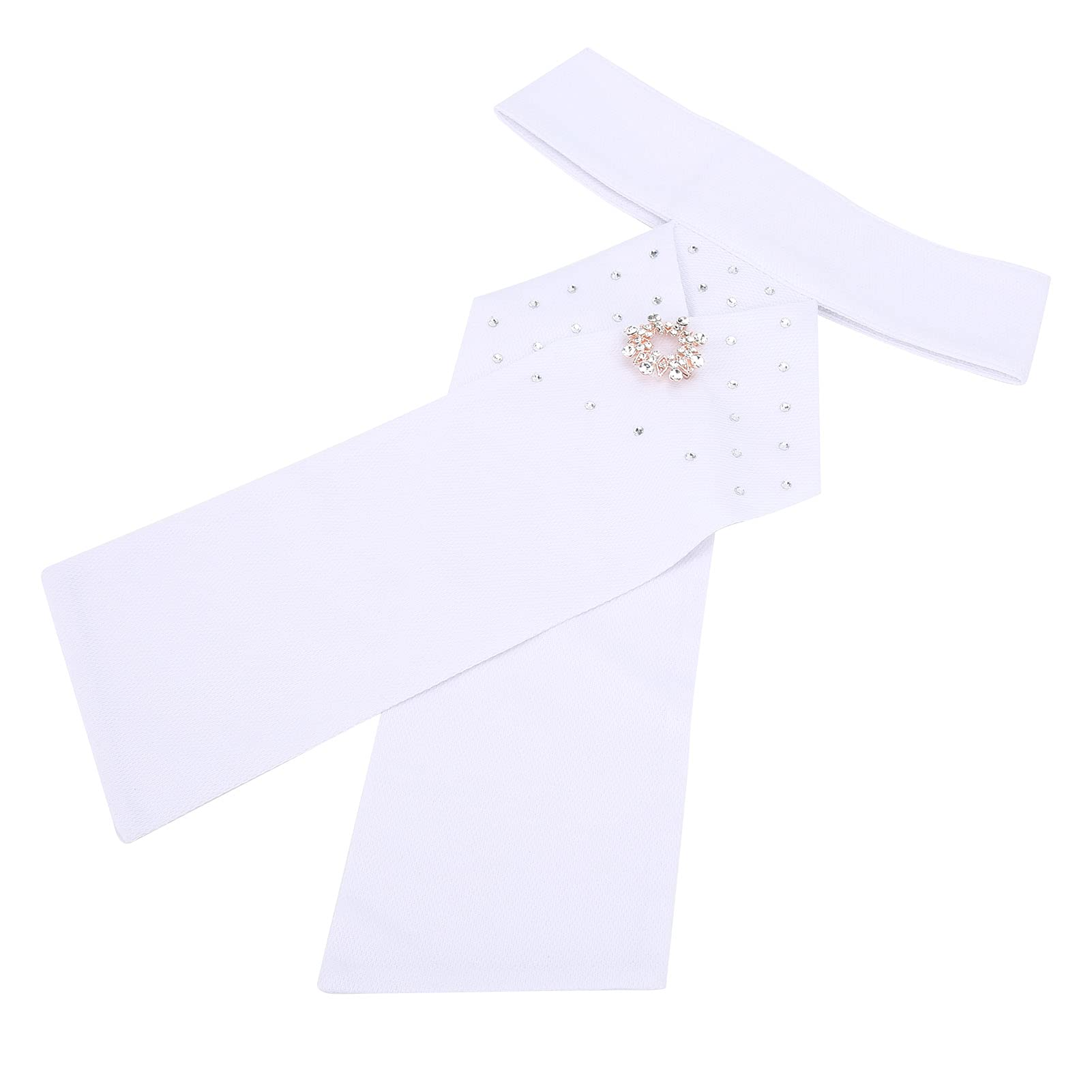 Liyes Equestrian Equipment, Conveneint White Riding Stock Tie for Equestrian Competition for Adult