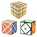 Mysterystone Magic Speed Cube Puzzle Bundle Pack(2x2x2,3x3x3,4x4x4,5x5x5) with Extra 4xDisplay Stand and 4xPortable Bag