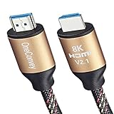 OneConvey 8K HDMI Cable (HDMI 2.1) 6.5 Feet -Ultra High Speed HDMI Cable Optimal Viewing for Apple TV and Apple TV 4K Xbox PS4 4K Dolby Vision HDR10 Ethernet/ARC Dolby Atmos