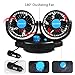 EXCOUP Oscillating Fan for Car with 12V Adapter for Household, Fan for Truck Car 2 Adjustable Speed 360° Rotatable Low Noise