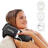 Neck Pillow, COLEMETER Travel Neck Support Pillow - Memory Foam Soft - Compact Folded in a Handy Carry Pouch for Hurricane Asylum(Gray)