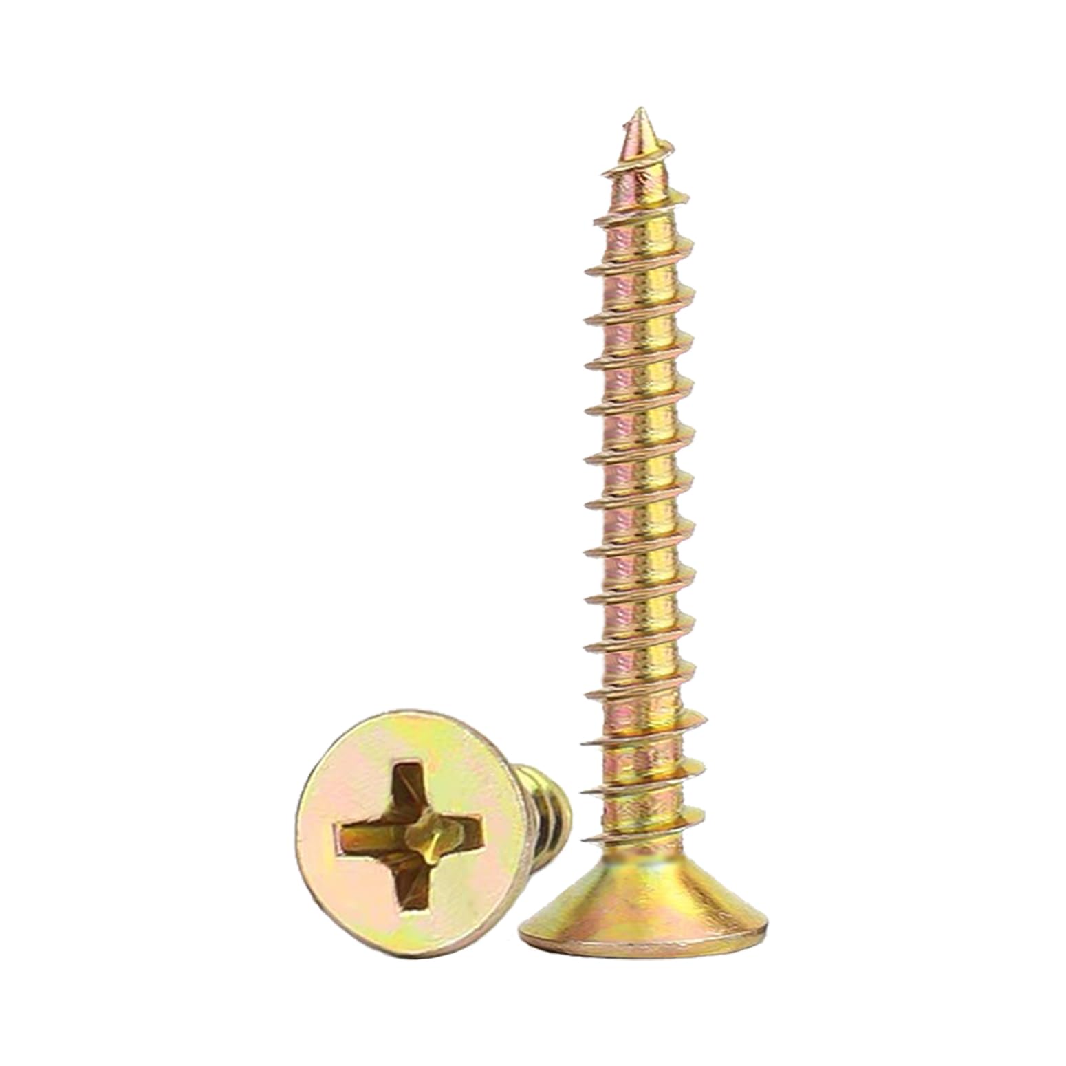 Wood Screws,Flat Head Screws for Wood, Zinc Galvanized Small Screw,M3*30mm 80 PCS and 20 PCS Screw Anchors for Furniture, Woodworking, DIY Model Fixing — image 1