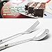 HOBO Dessert Flatware Set Herb Garden Ceramic Stainless Steel Dessert Set 14 Piece Dessert Serving Set Serving Utensils (6 Pastry Forks,6 Tea Spoon,1 Bread Knife,1 Cake Shovel)