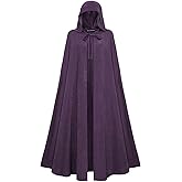 Scarlet Darkness Women Renaissance Hooded Cape Medieval Cloak Hobbit Halloween Costume