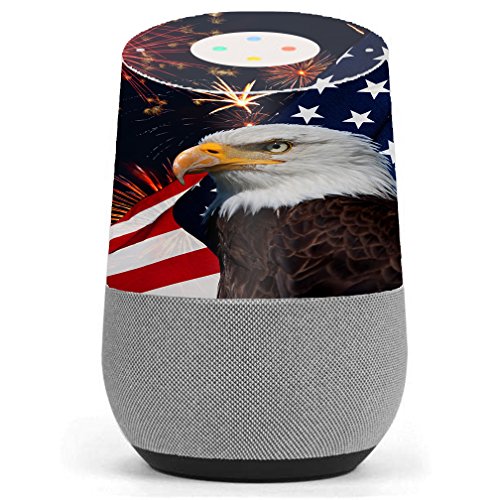 Skin-Decal-Vinyl-Wrap-for-Google-Home-stickers-skins-cover-Eagle-America-Flag-Independence