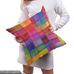 Ambesonne Abstract Fabric by The Yard, Rainbow