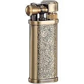 Mini Kerosene Lighter Creative Retro Old-Fashioned Grinding Wheel Lighter Men's Gift (HT718GLASS)