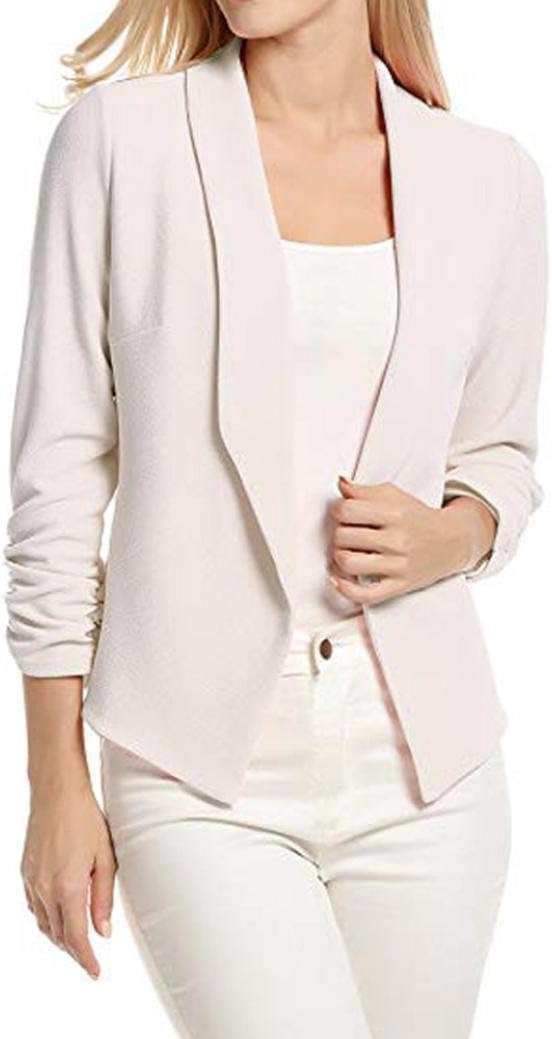 Hemlock Office Lady Tunic Coat Work Cardigan Tops Business Jacket Suit Sweater Open Front Short Blazer Pollover Jumpers