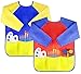 Attmu 2 Pack Kids Art Smocks, Children Waterproof Artist Painting Aprons Long Sleeve with 3 Pockets for Age 2-6 Years